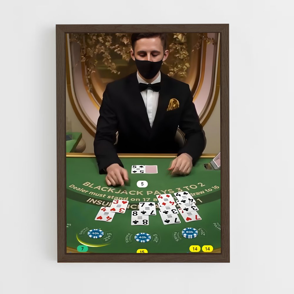 ap-mit blackjack team-1 cadre Bois foncé