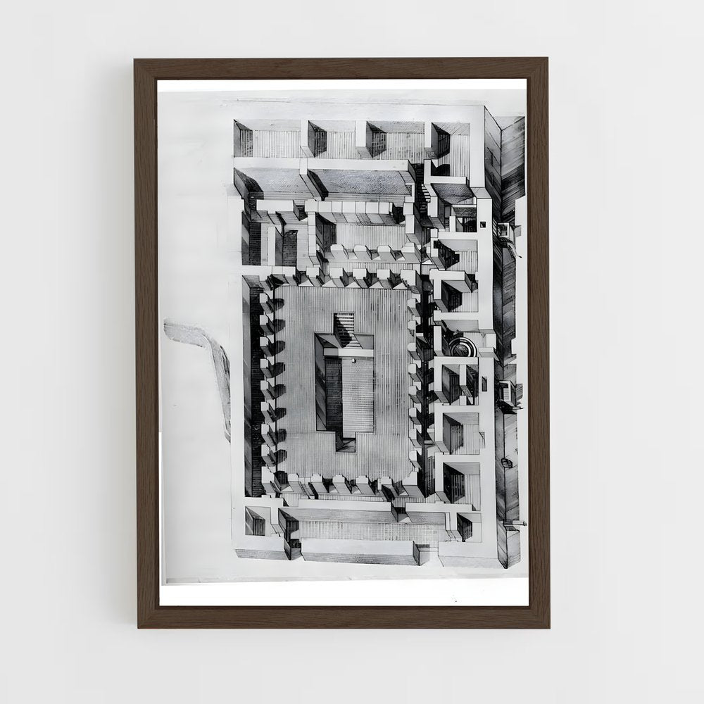 ap-mohenjo daro-3 cadre Bois foncé