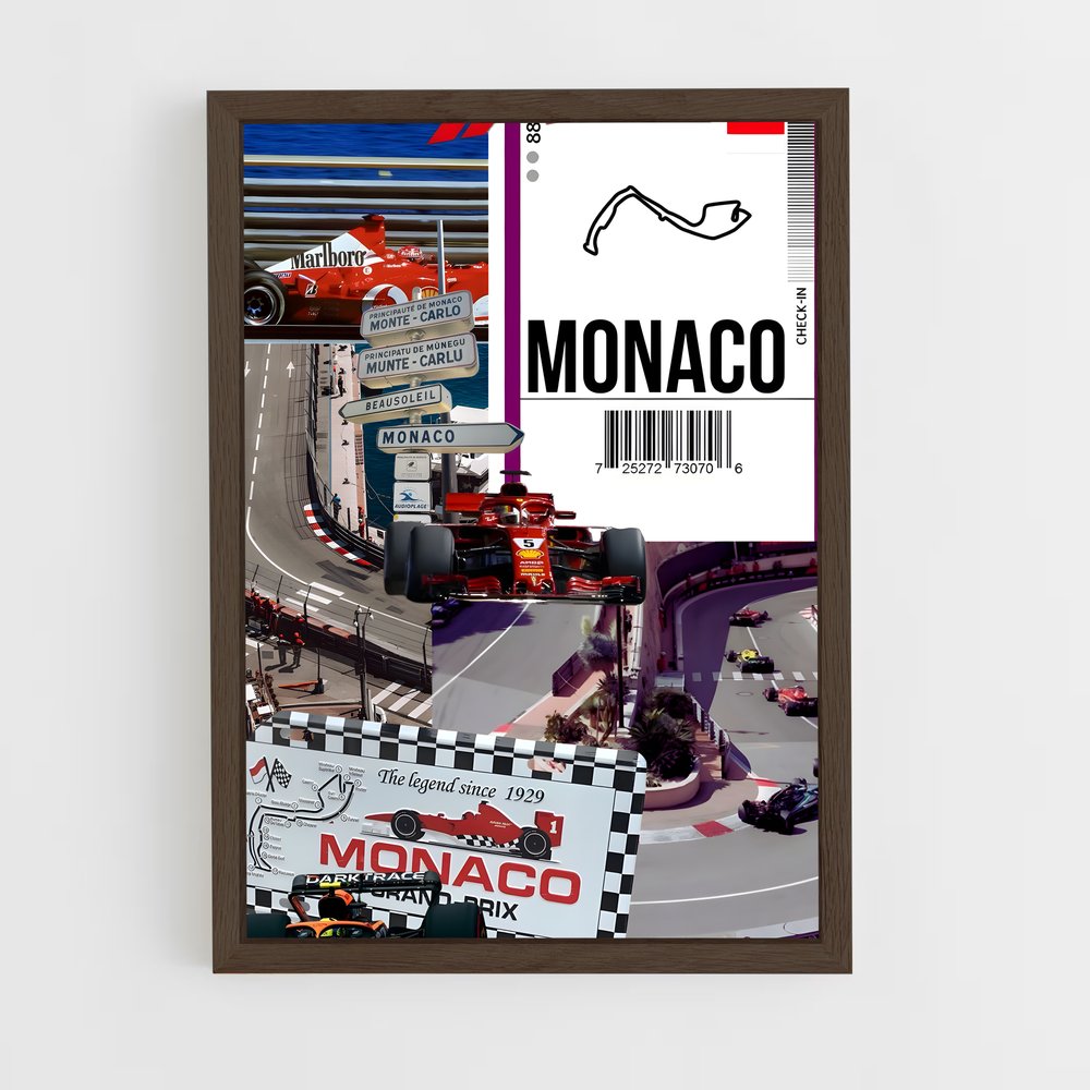 ap-monaco grand prix-7 cadre Bois foncé