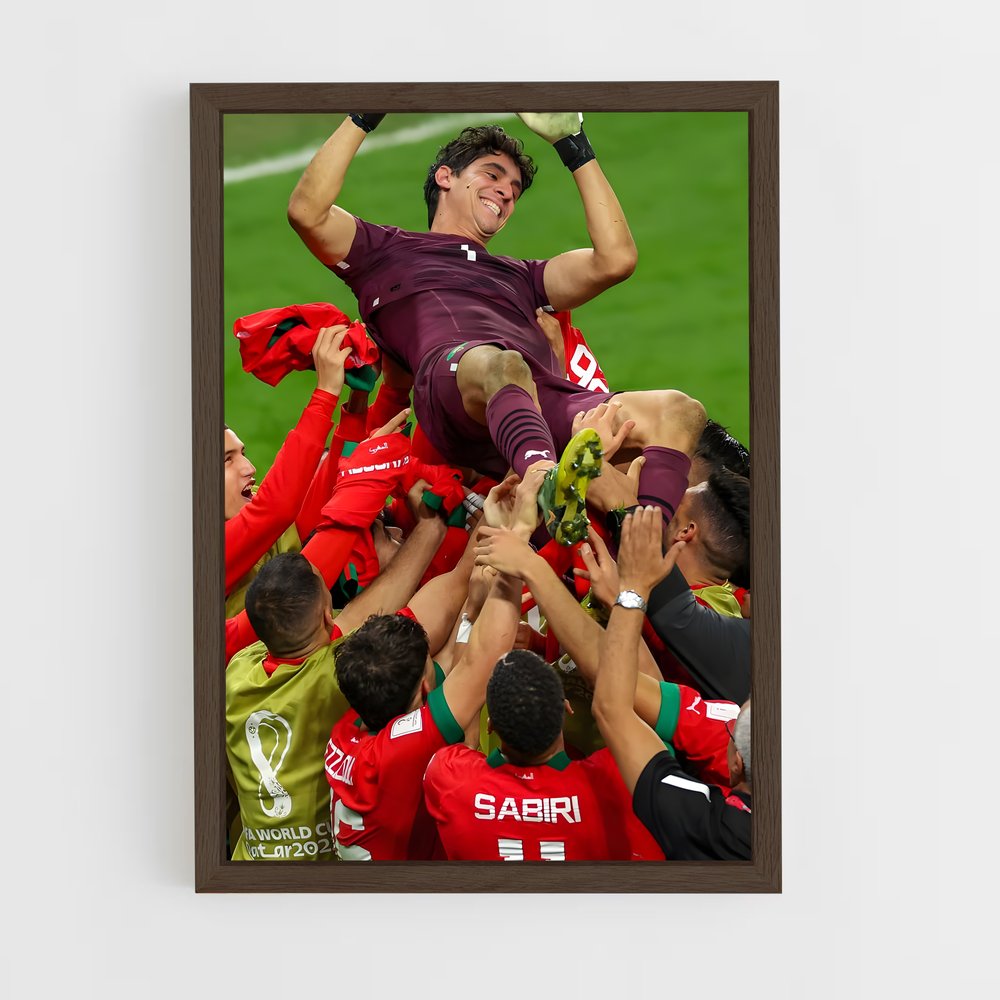 ap-morocco national football team-1 cadre Bois foncé