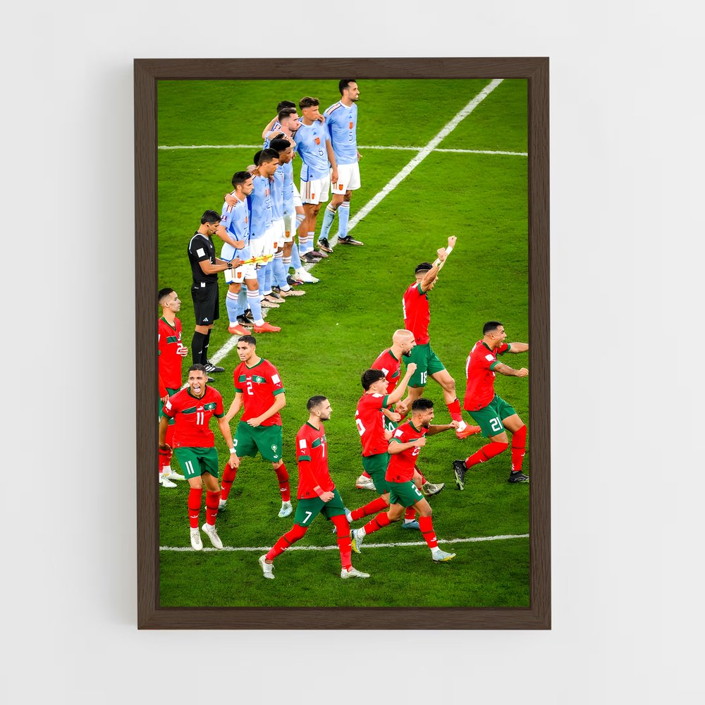ap-morocco national football team-2 cadre Bois foncé