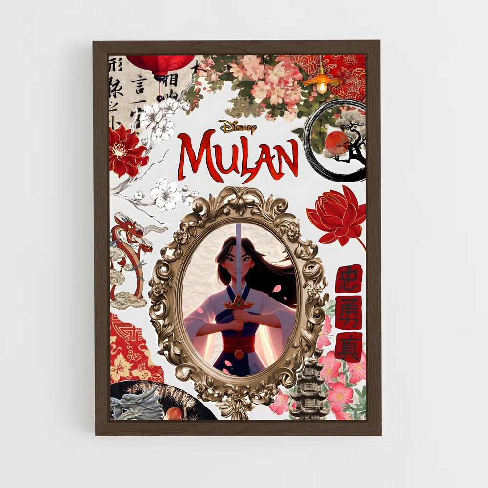 ap-mulan-3 cadre Bois foncé
