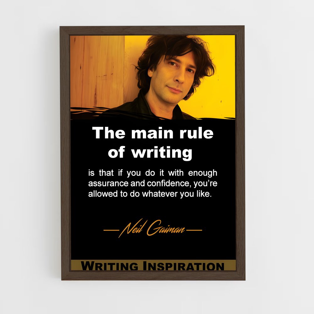 ap-neil gaiman-6 cadre Bois foncé