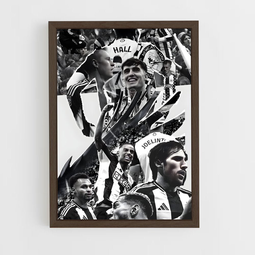 ap-newcastle united fc-3 cadre Bois foncé