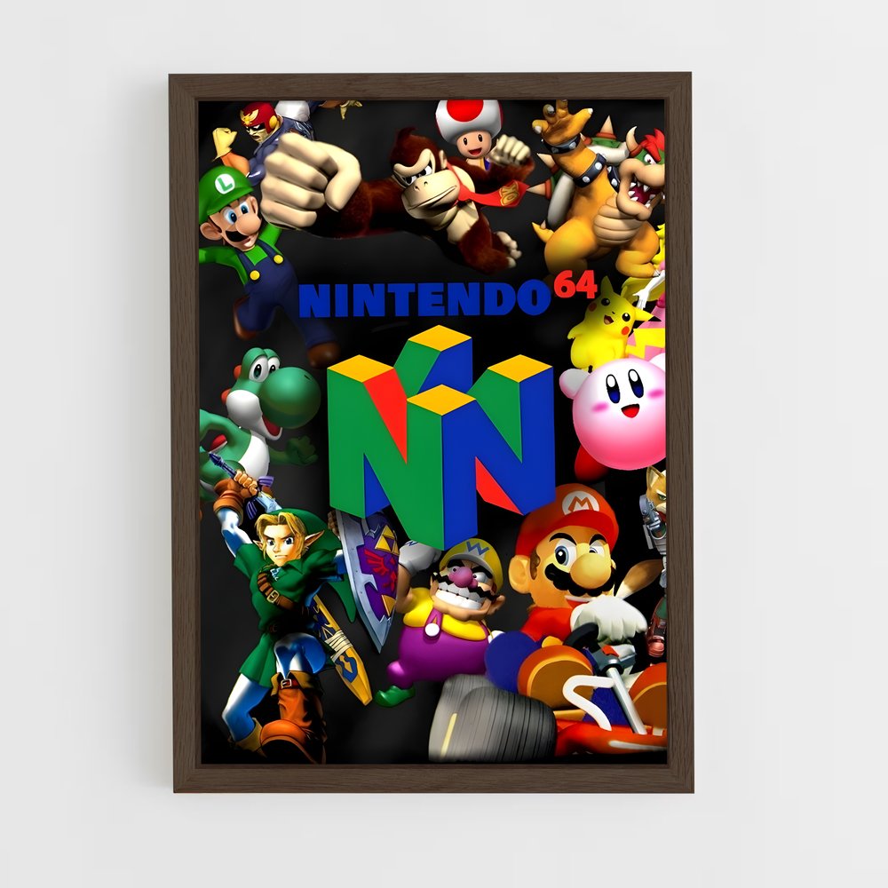 ap-nintendo 64-1 cadre Bois foncé