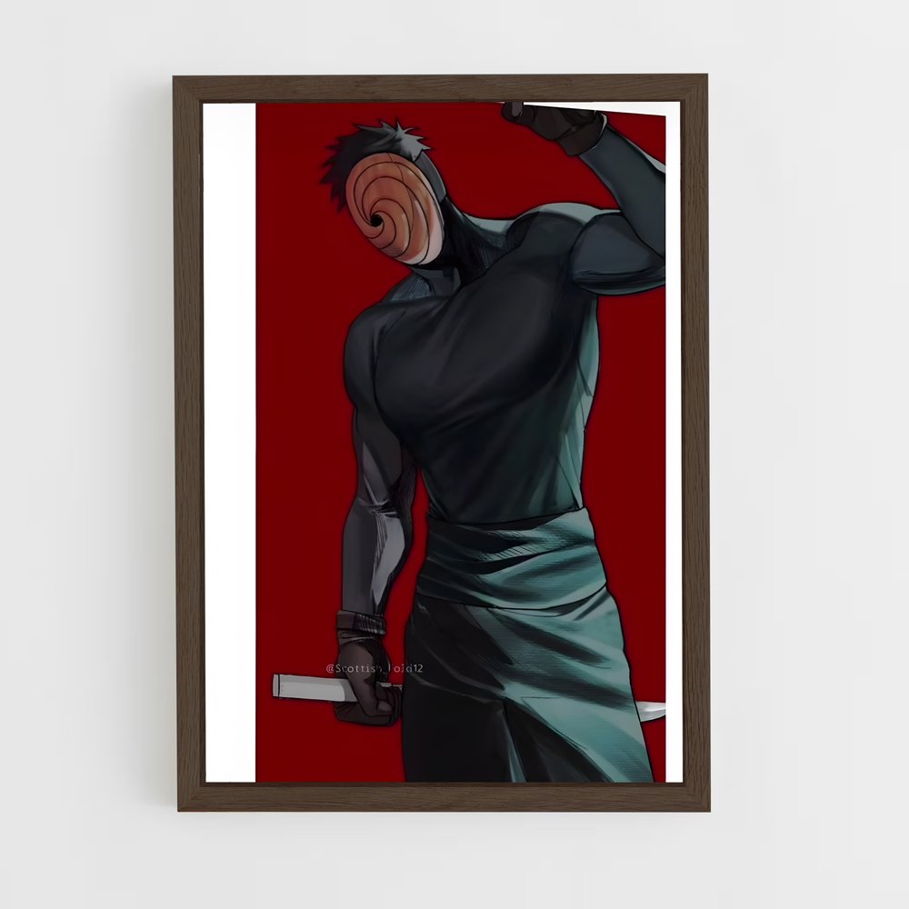 ap-obito uchiha-3 cadre Bois foncé
