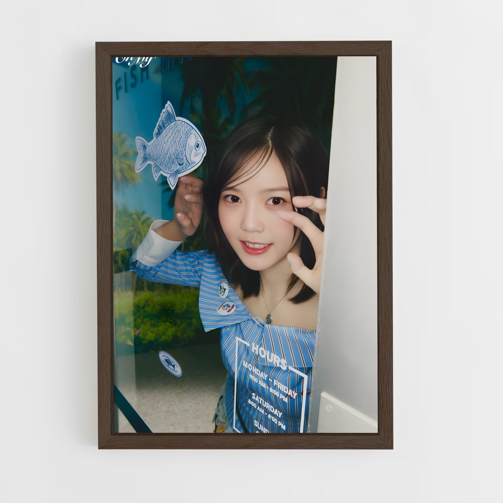 ap-oh my girl-3 cadre Bois foncé