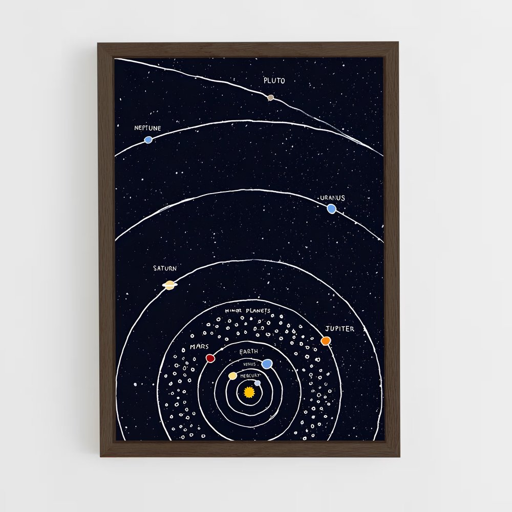 ap-pale blue dot-1 cadre Bois foncé