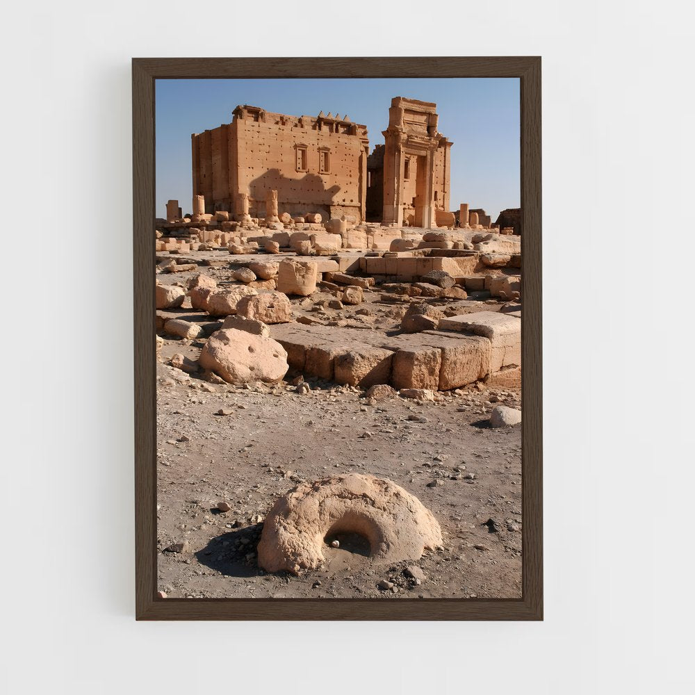 ap-palmyra ruins-5 cadre Bois foncé