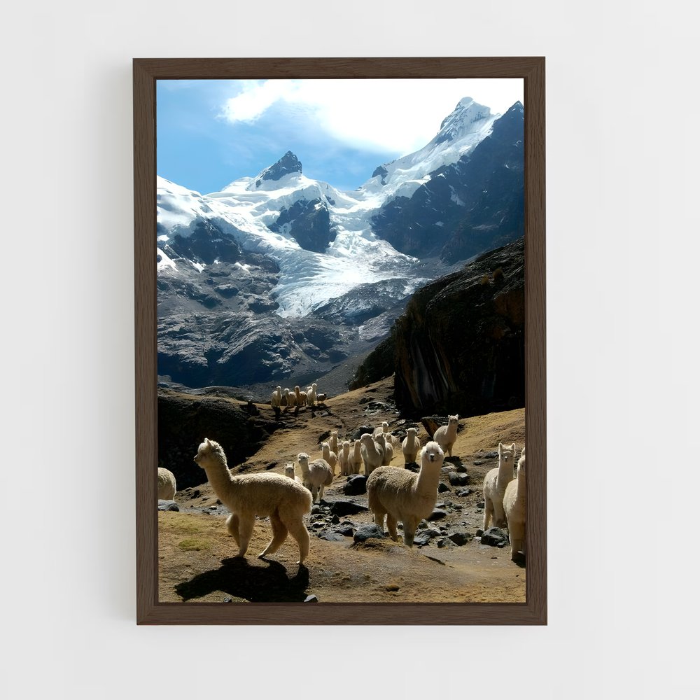 ap-pamir mountains-4 cadre Bois foncé