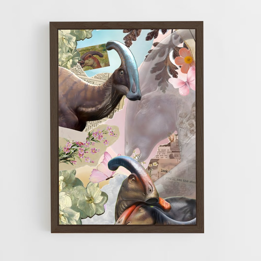 ap-parasaurolophus-1 cadre Bois foncé