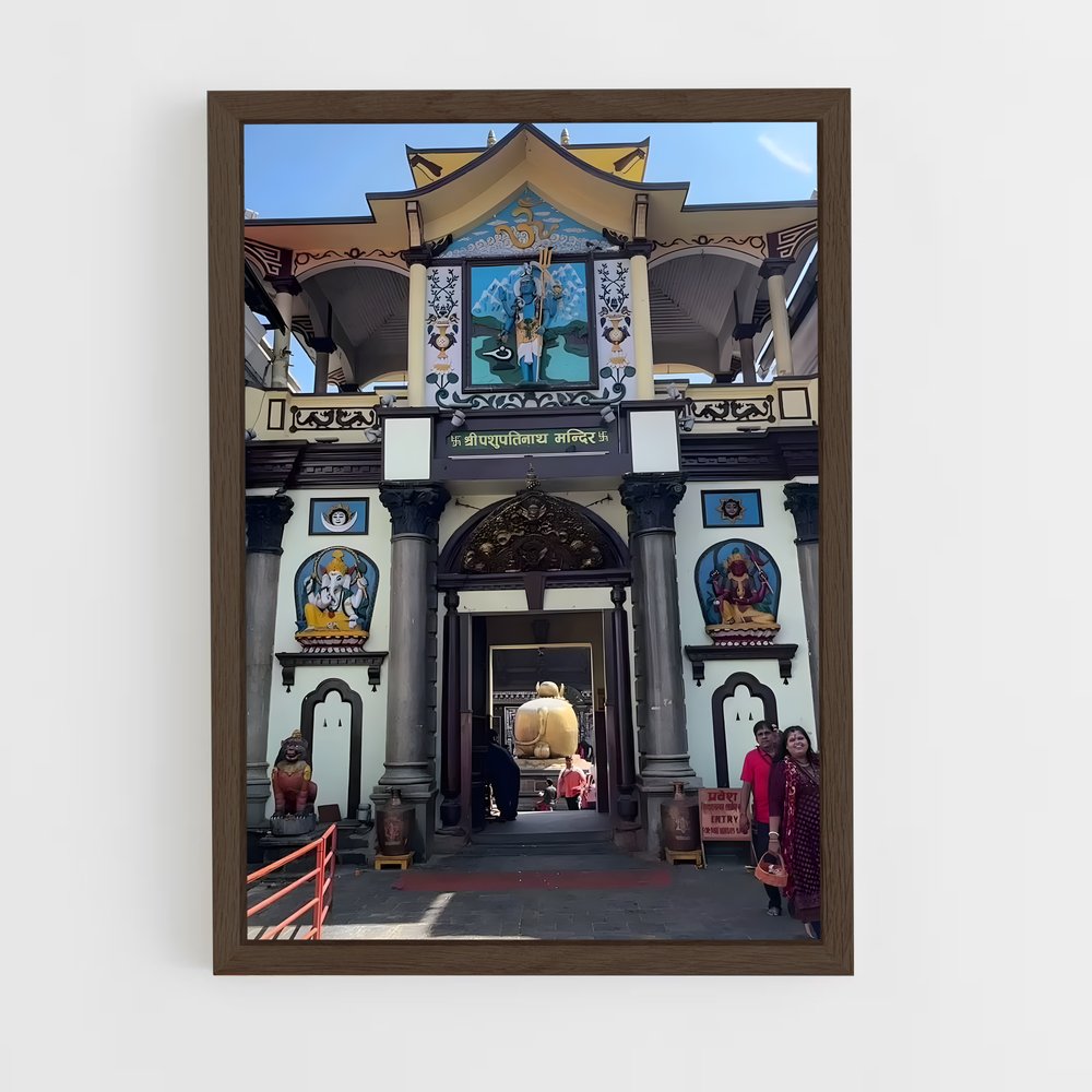 ap-pashupatinath temple-10 cadre Bois foncé