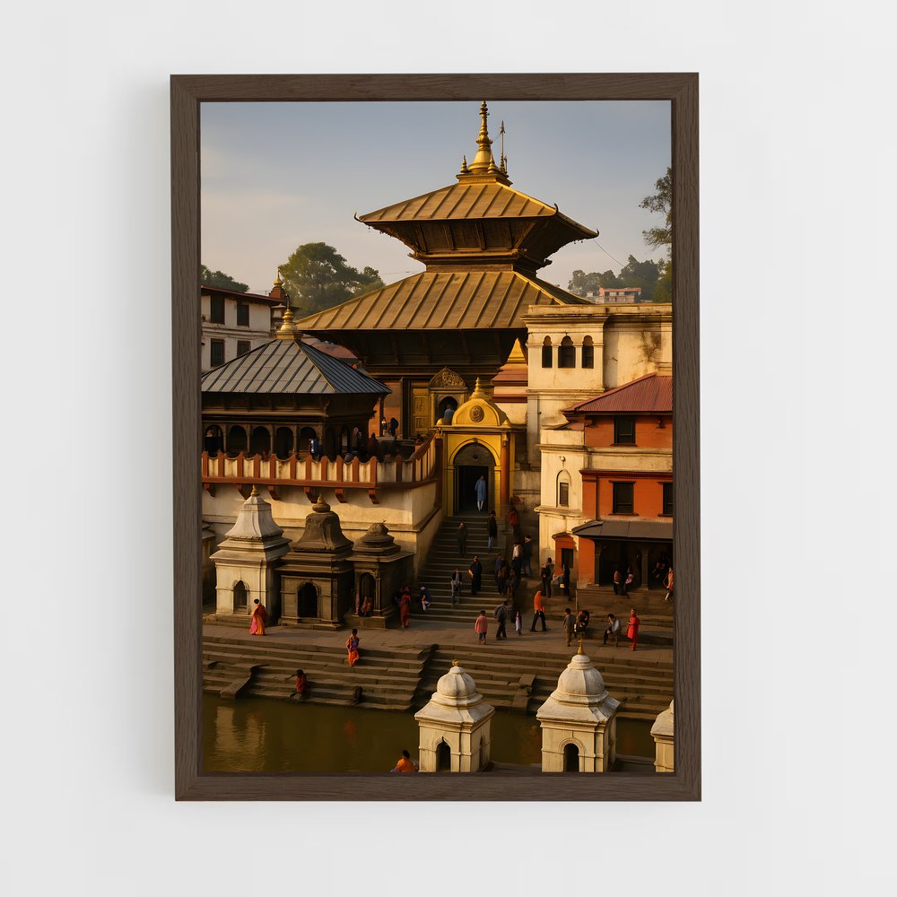ap-pashupatinath temple-3 cadre Bois foncé