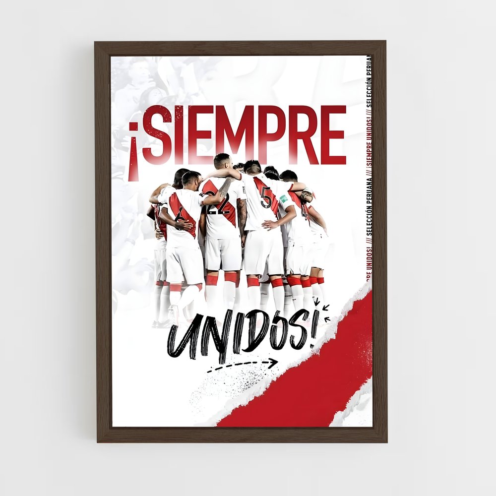ap-peru national football team-2 cadre Bois foncé