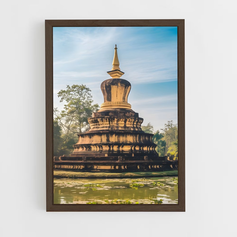ap-pha that luang-9 cadre Bois foncé
