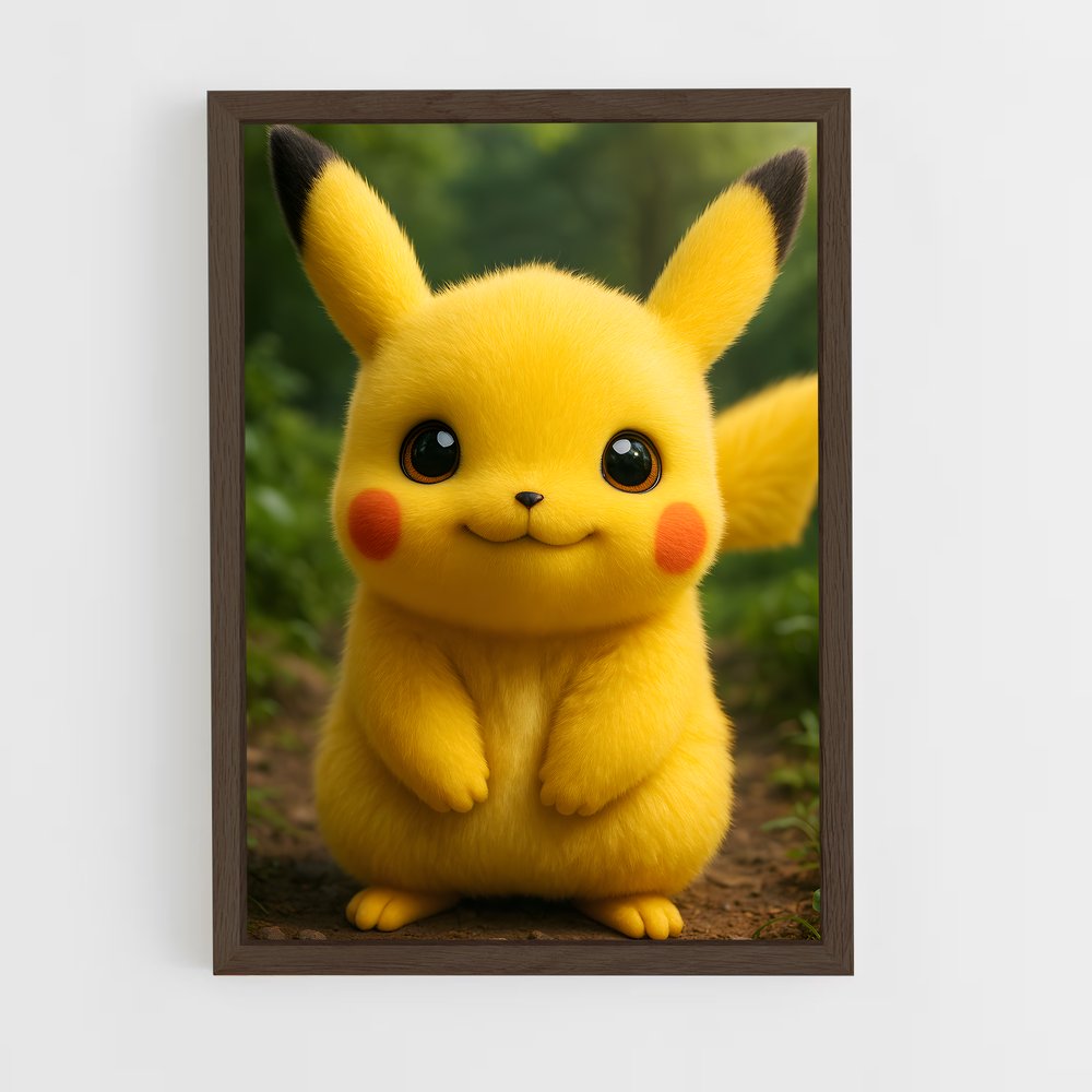 ap-pikachu-3 cadre Bois foncé