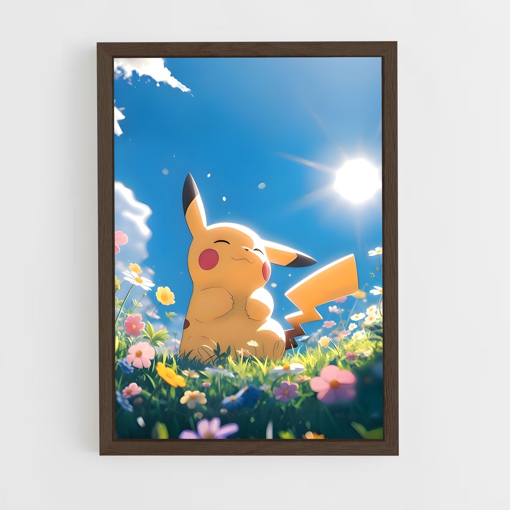 ap-pikachu-4 cadre Bois foncé