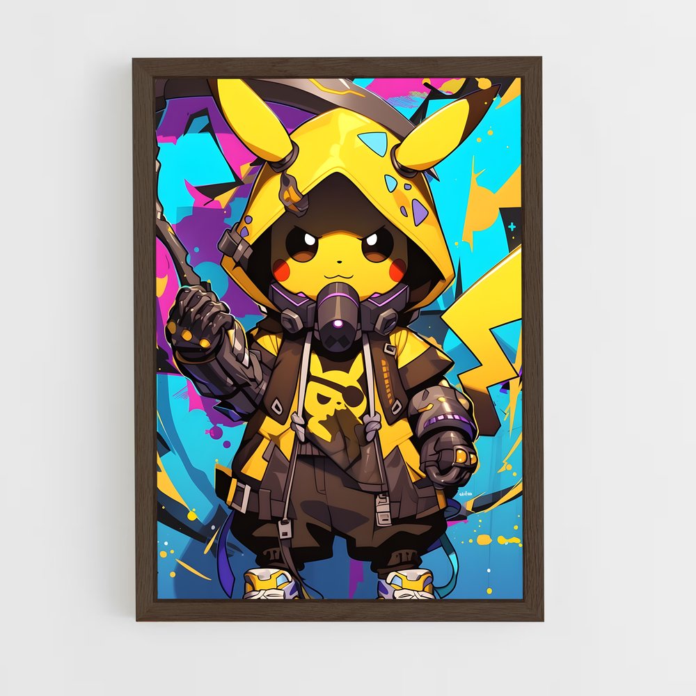 ap-pikachu-9 cadre Bois foncé