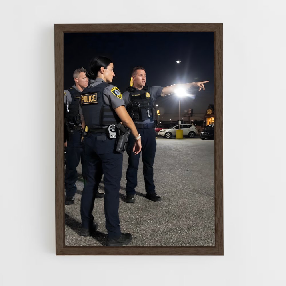 ap-police officer-1 cadre Bois foncé