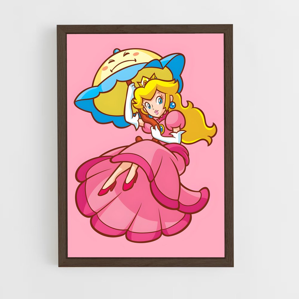 ap-princess peach-3 cadre Bois foncé