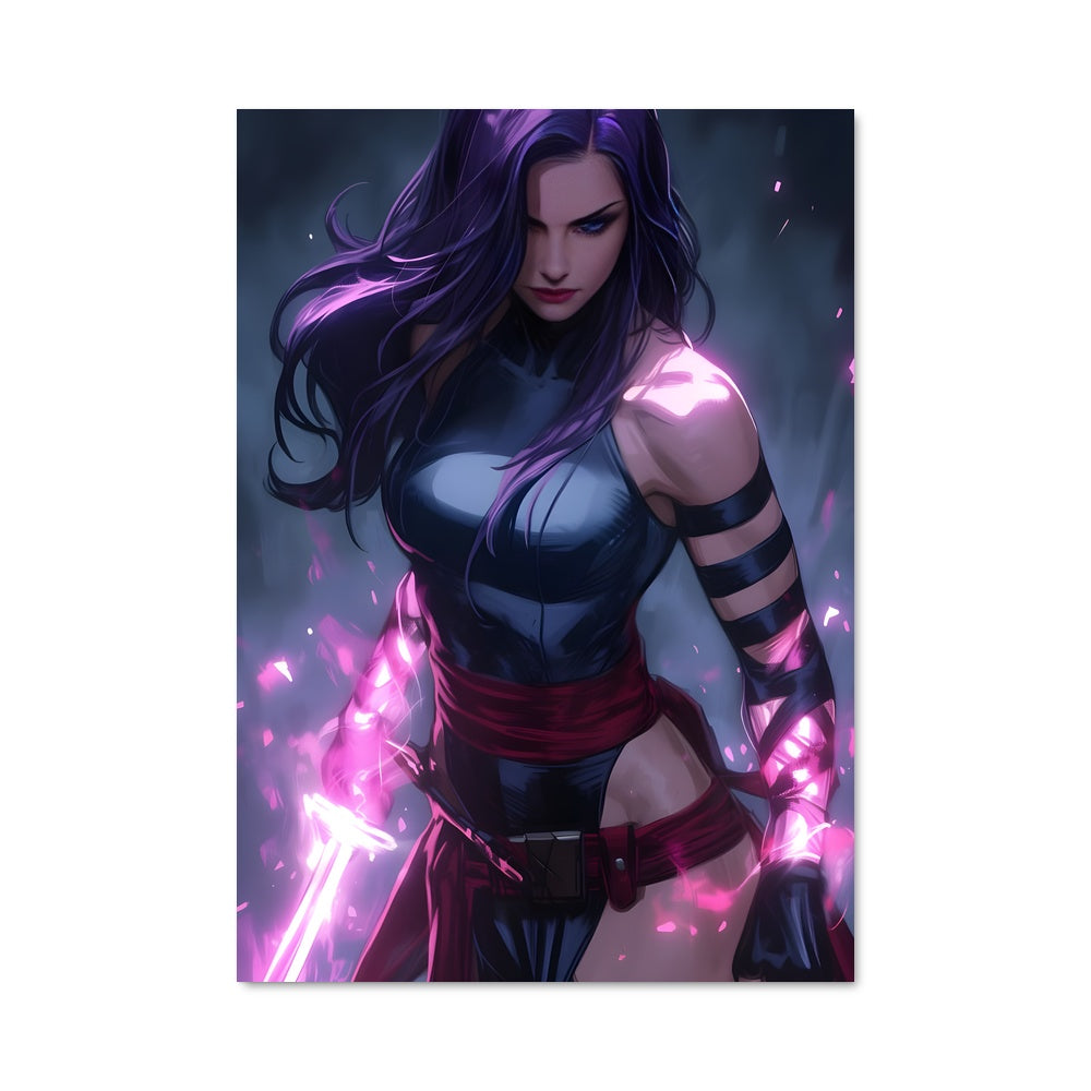 Poster Psylocke: Ombre et Puissance