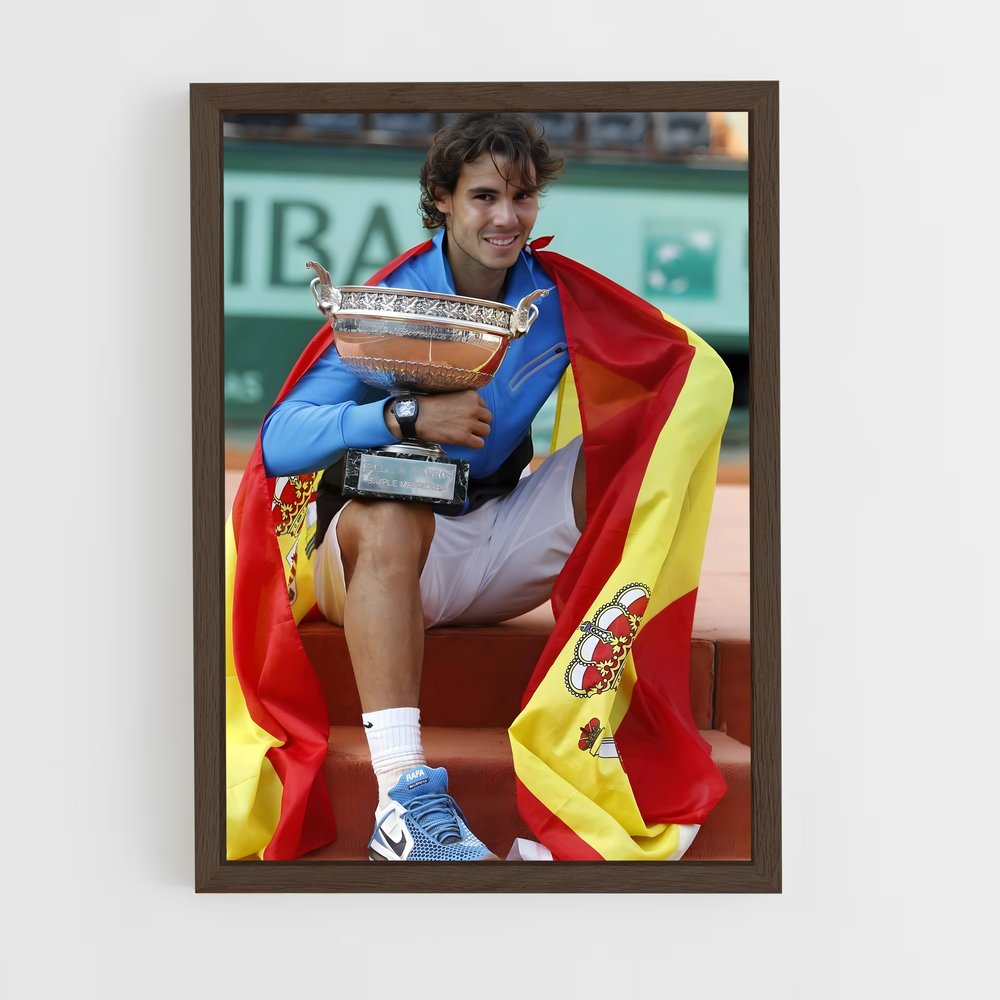 ap-rafael nadal-3 cadre Bois foncé