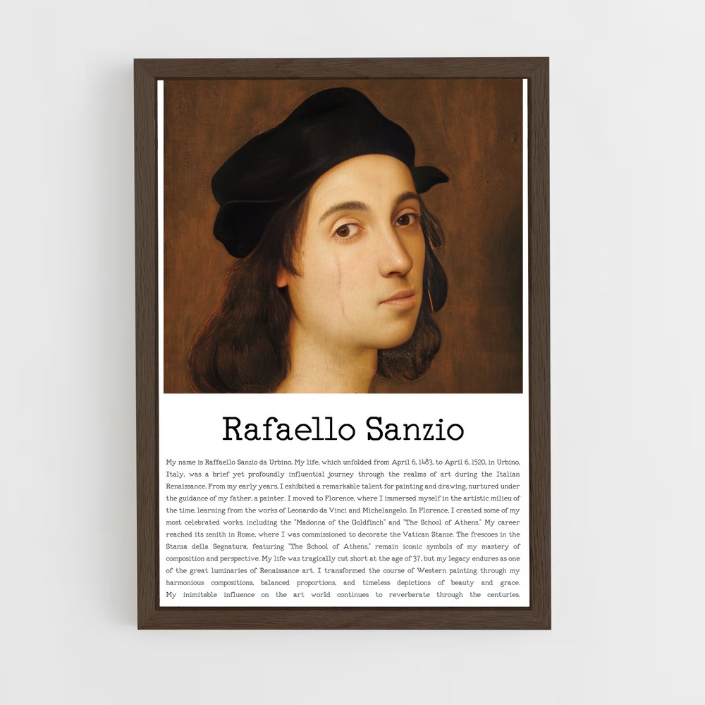 ap-raffaello sanzio-6 cadre Bois foncé
