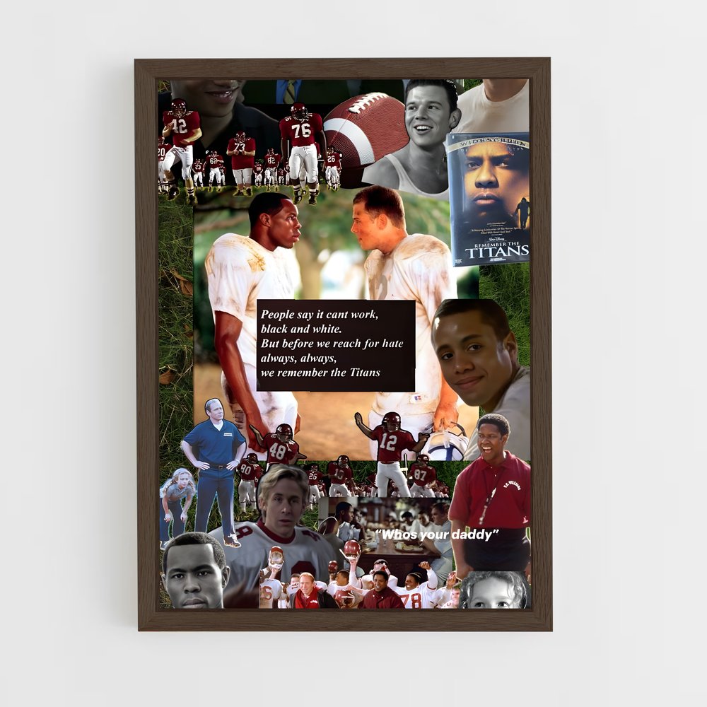 ap-remember the titans-1 cadre Bois foncé