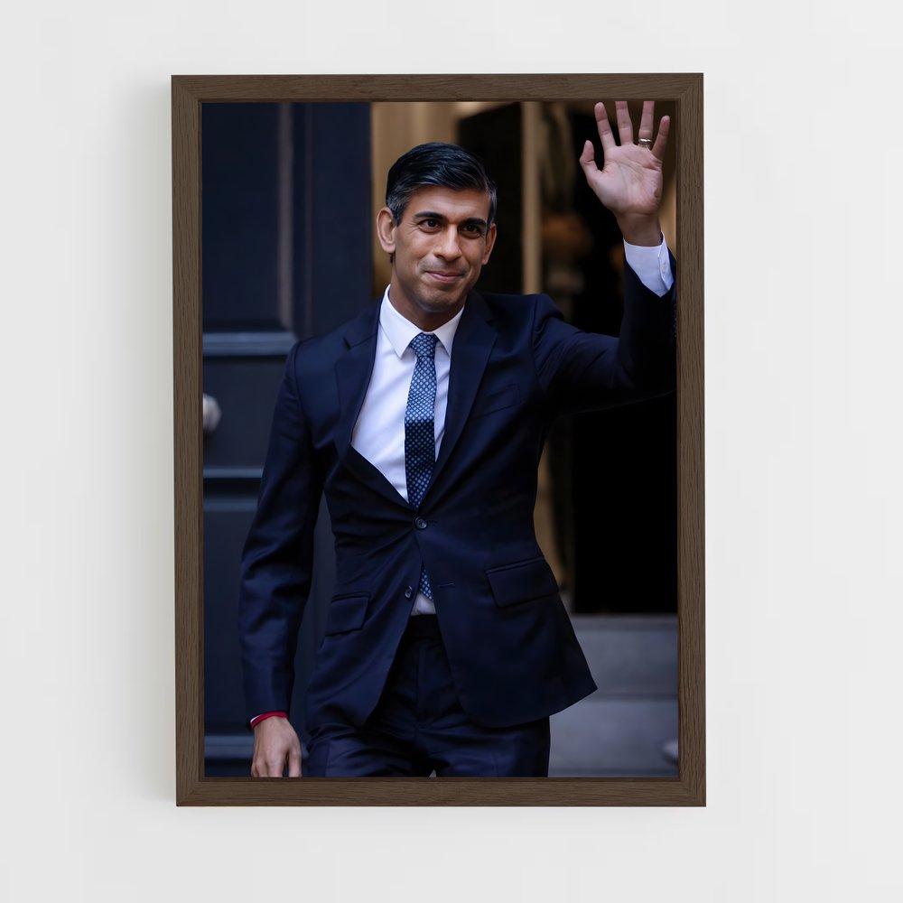 ap-rishi sunak-4 cadre Bois foncé