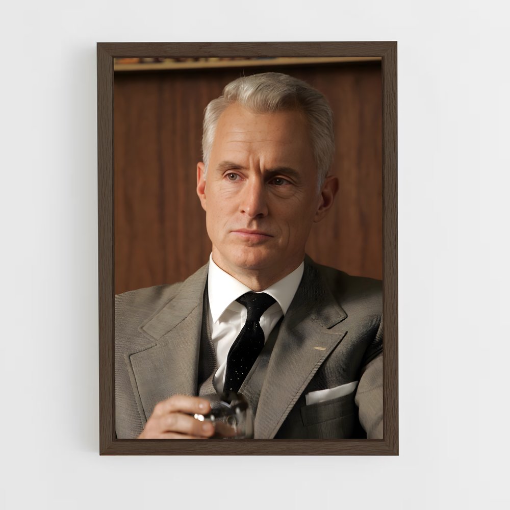 ap-roger sterling-1 cadre Bois foncé