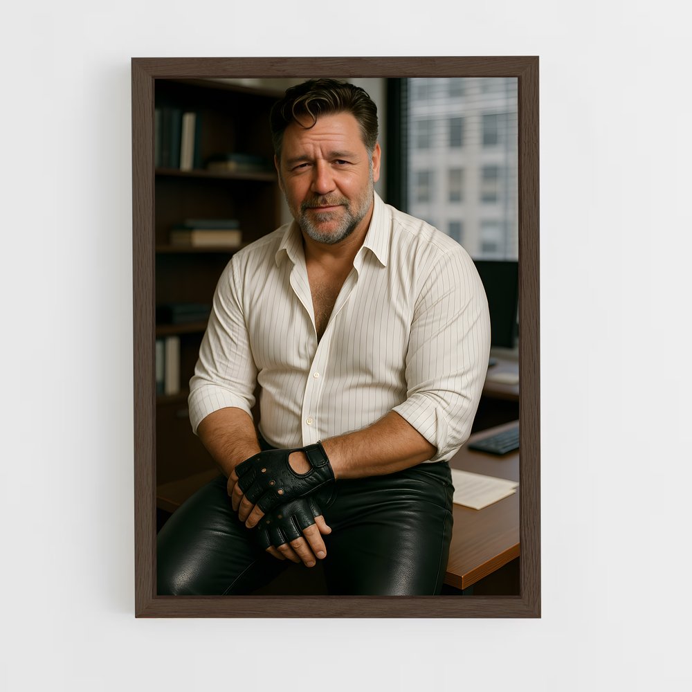 ap-russell crowe-6 cadre Bois foncé