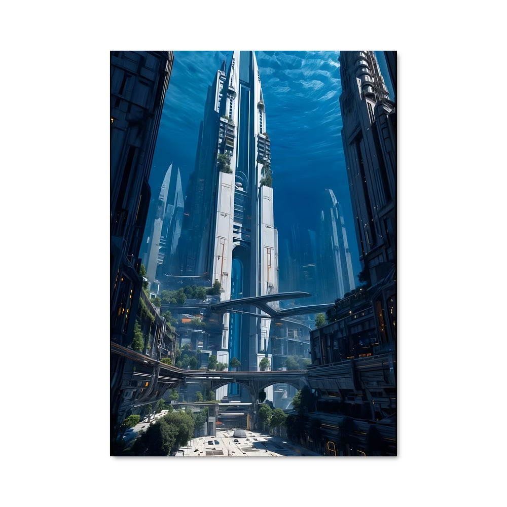 Poster Atlantis Futuristique