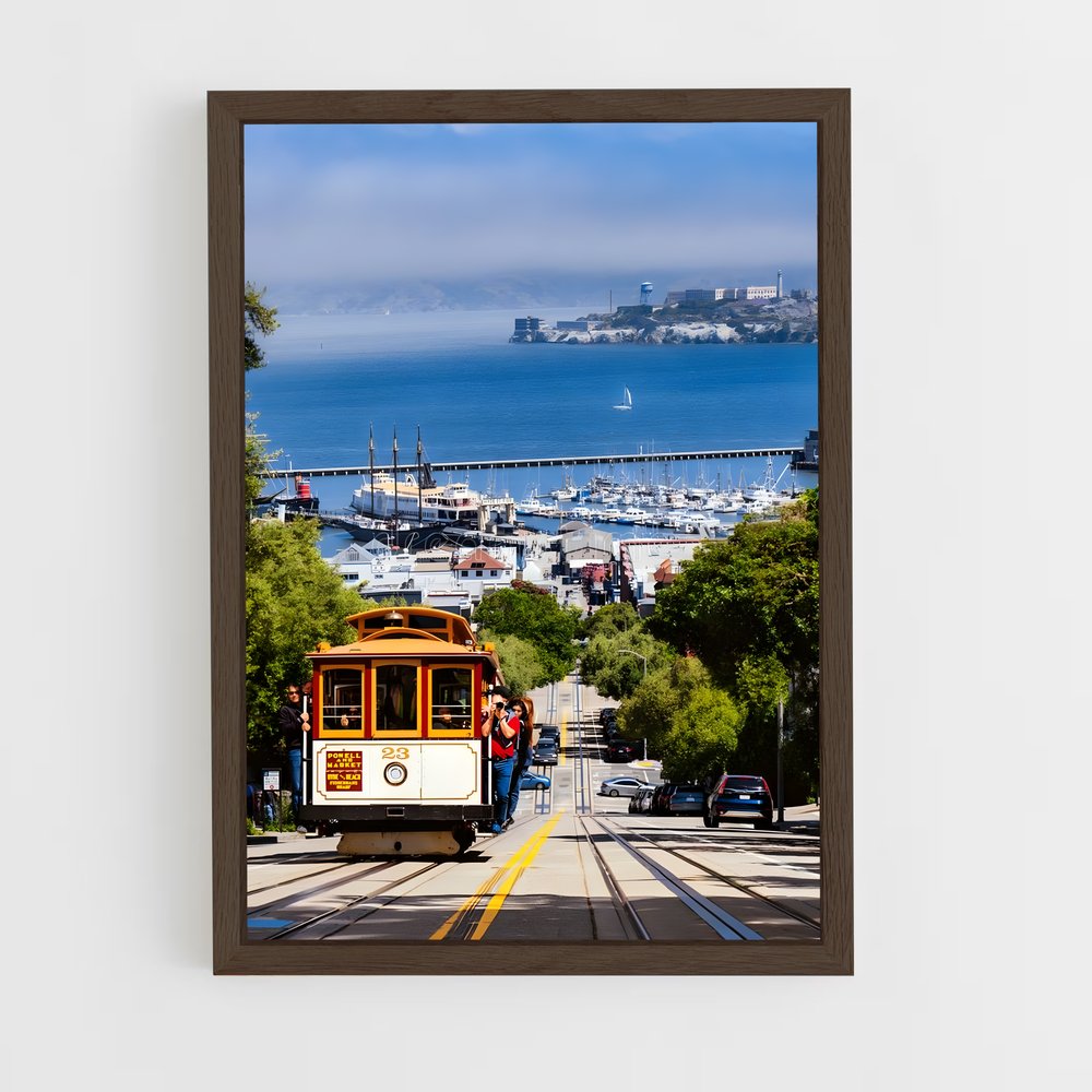 ap-san francisco cable car-1 cadre Bois foncé