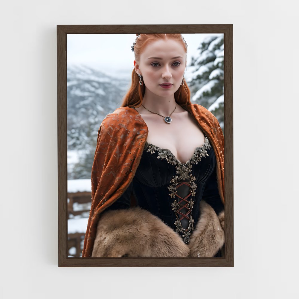 ap-sansa stark-1 cadre Bois foncé