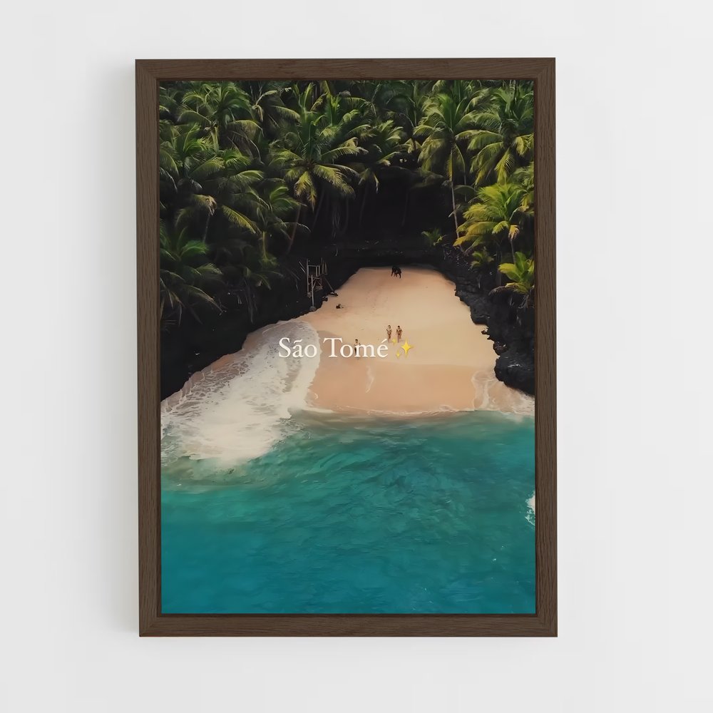ap-sao tome and principe-2 cadre Bois foncé