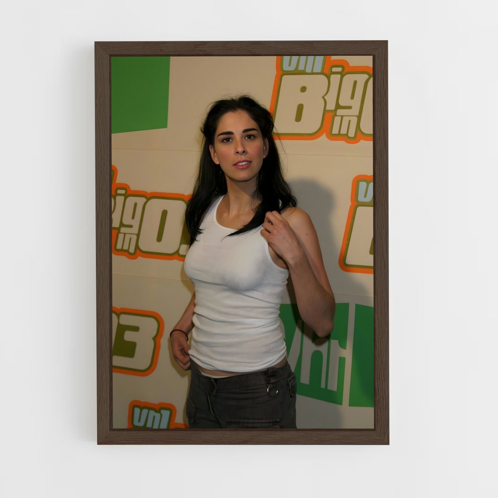 ap-sarah silverman-8 cadre Bois foncé