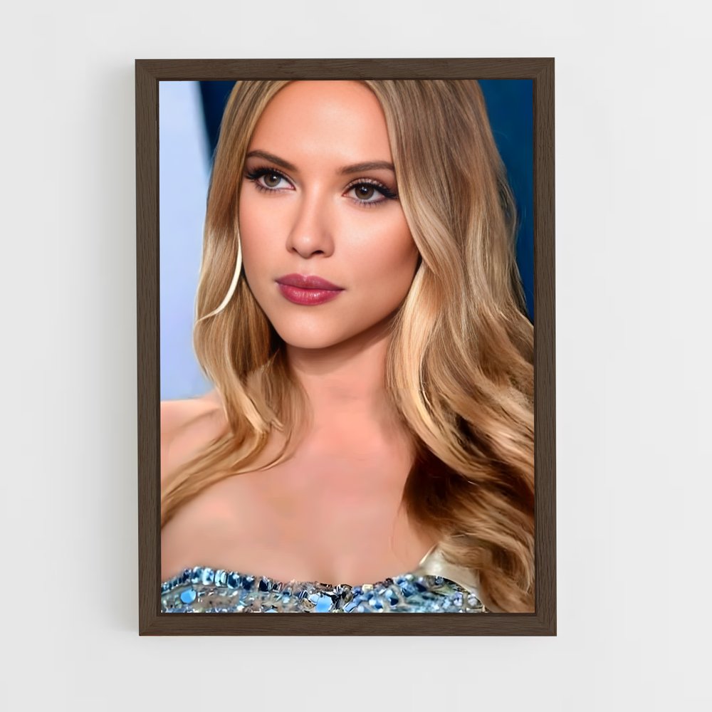 ap-scarlett johansson-1 cadre Bois foncé
