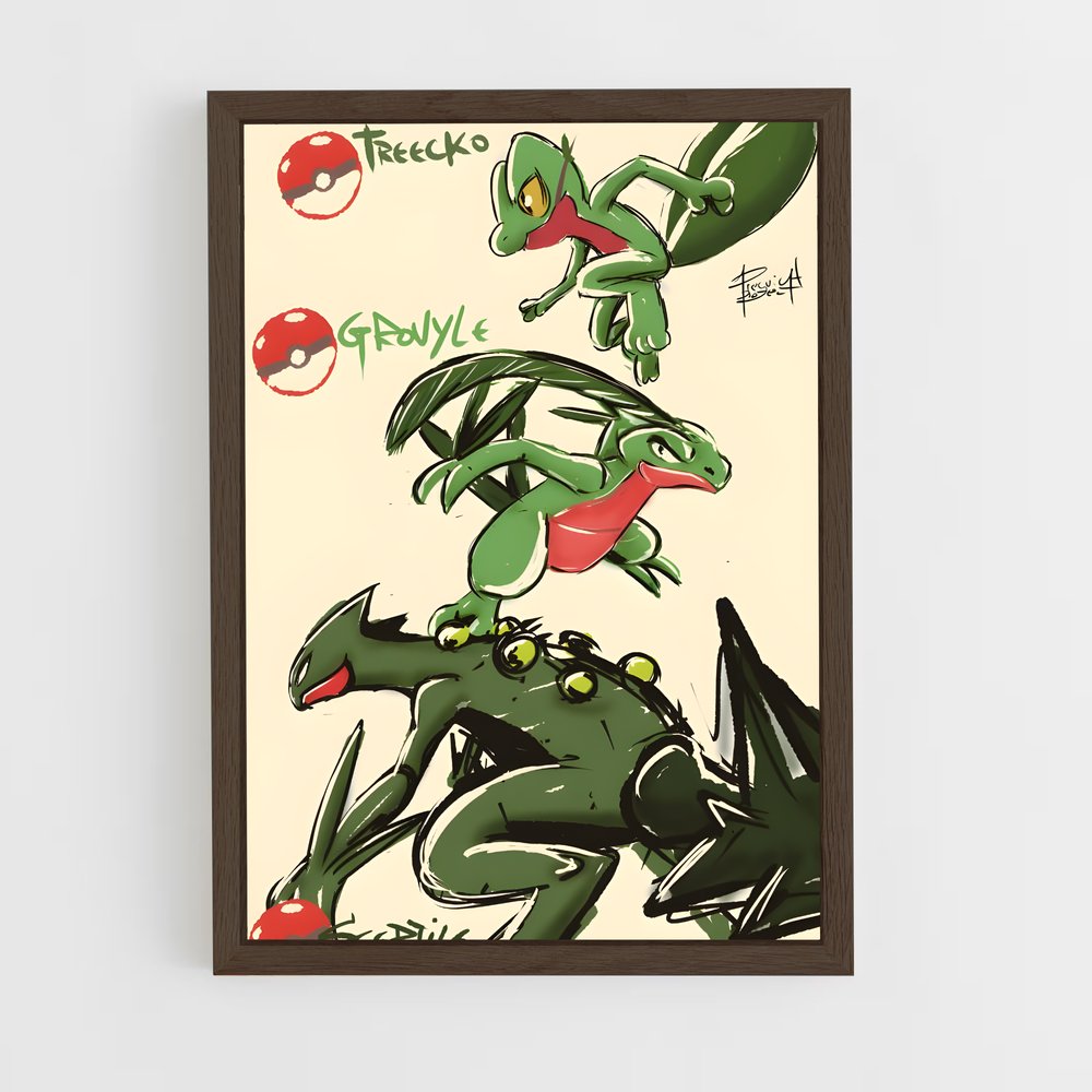 ap-sceptile-3 cadre Bois foncé