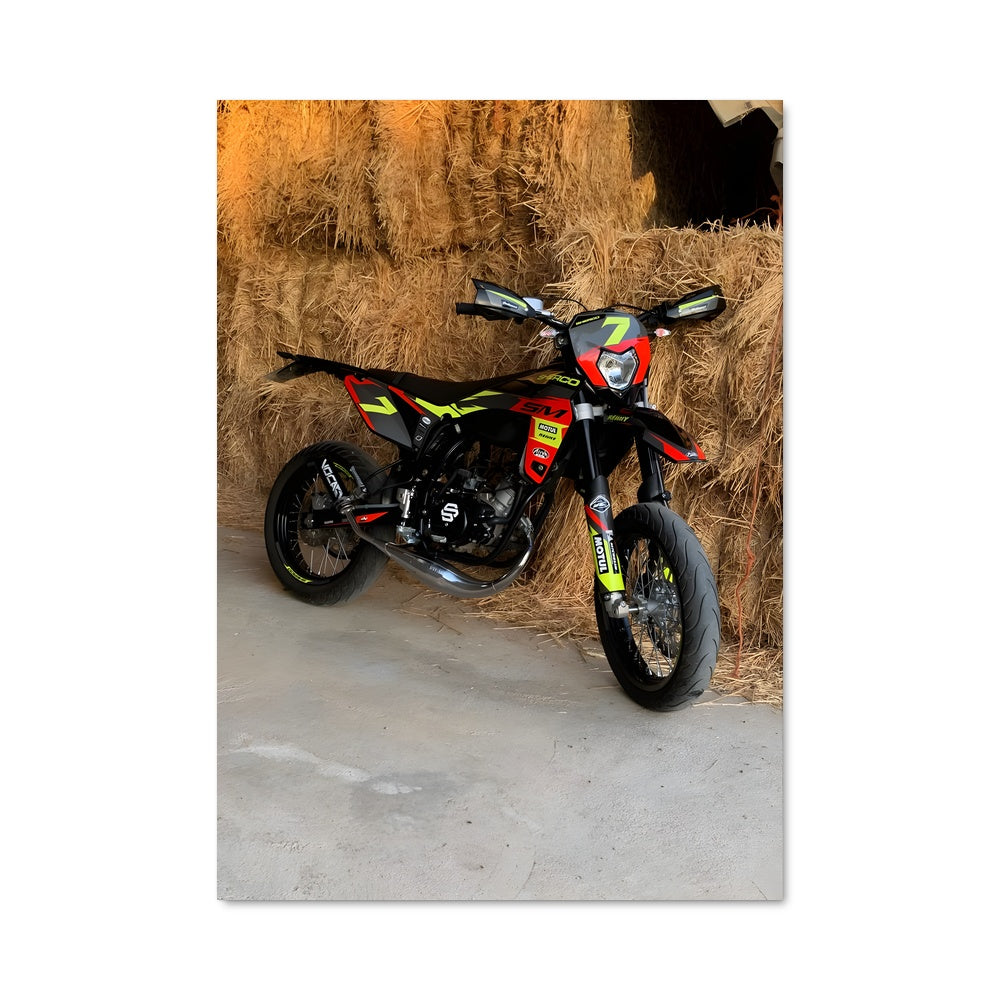 Poster Moto et Foin