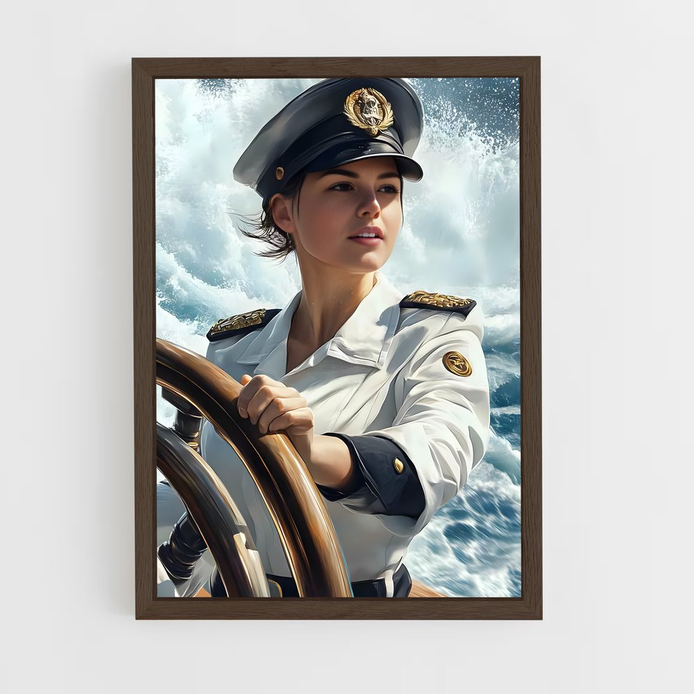ap-ship captain-9 cadre Bois foncé