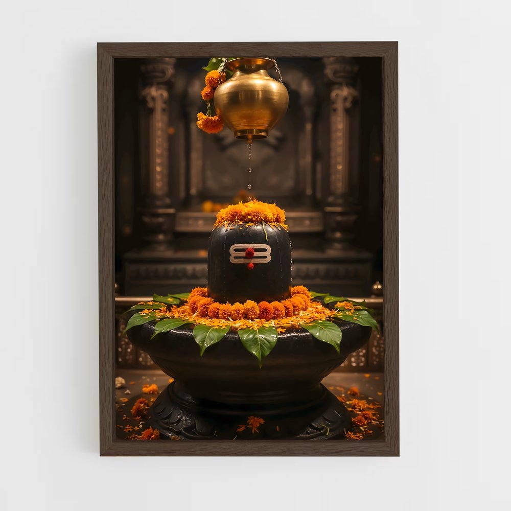 ap-shiva lingam-1 cadre Bois foncé