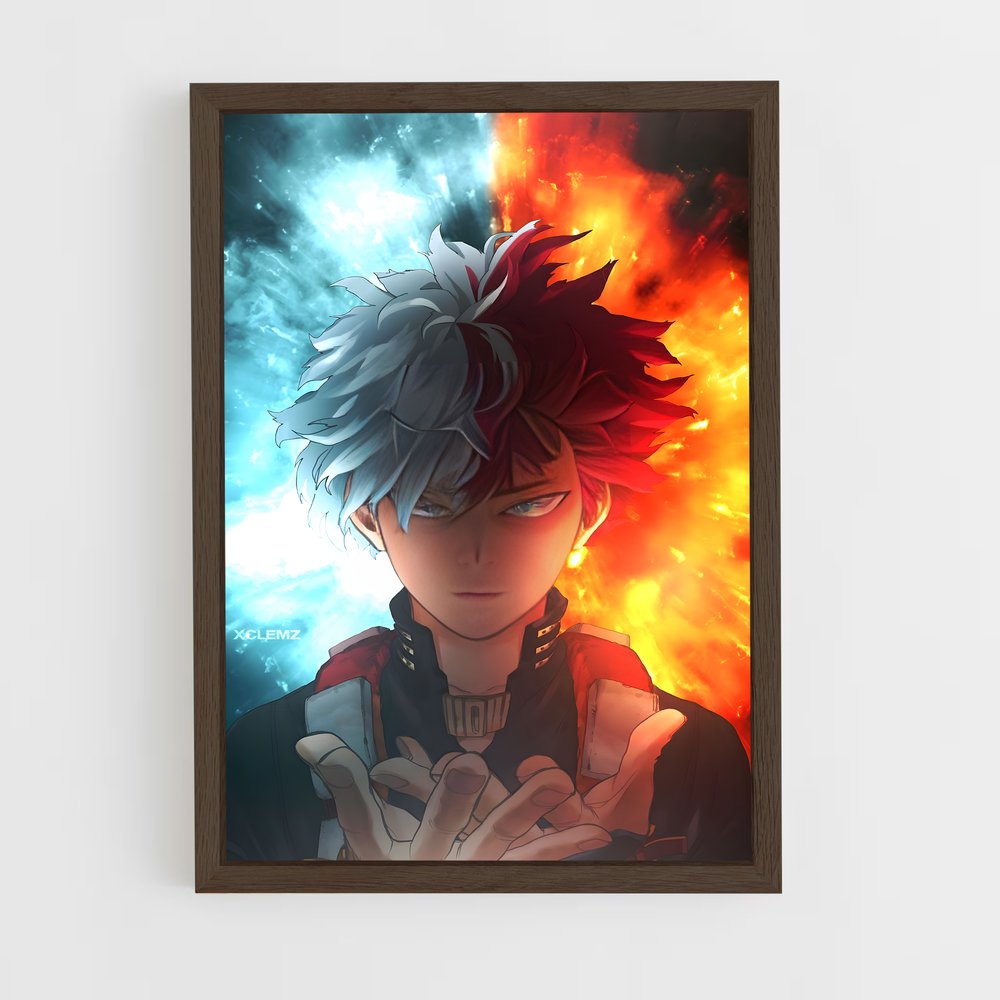 ap-shoto todoroki-3 cadre Bois foncé