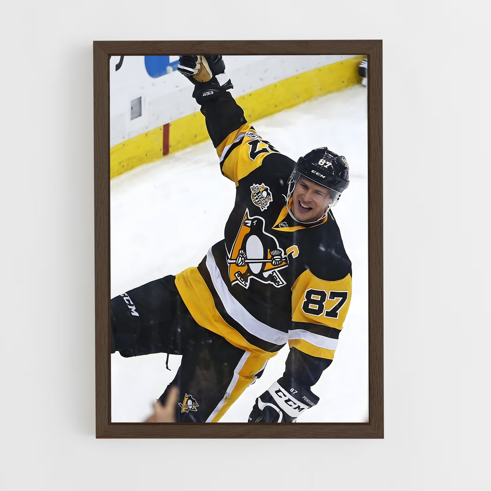 ap-sidney crosby-3 cadre Bois foncé