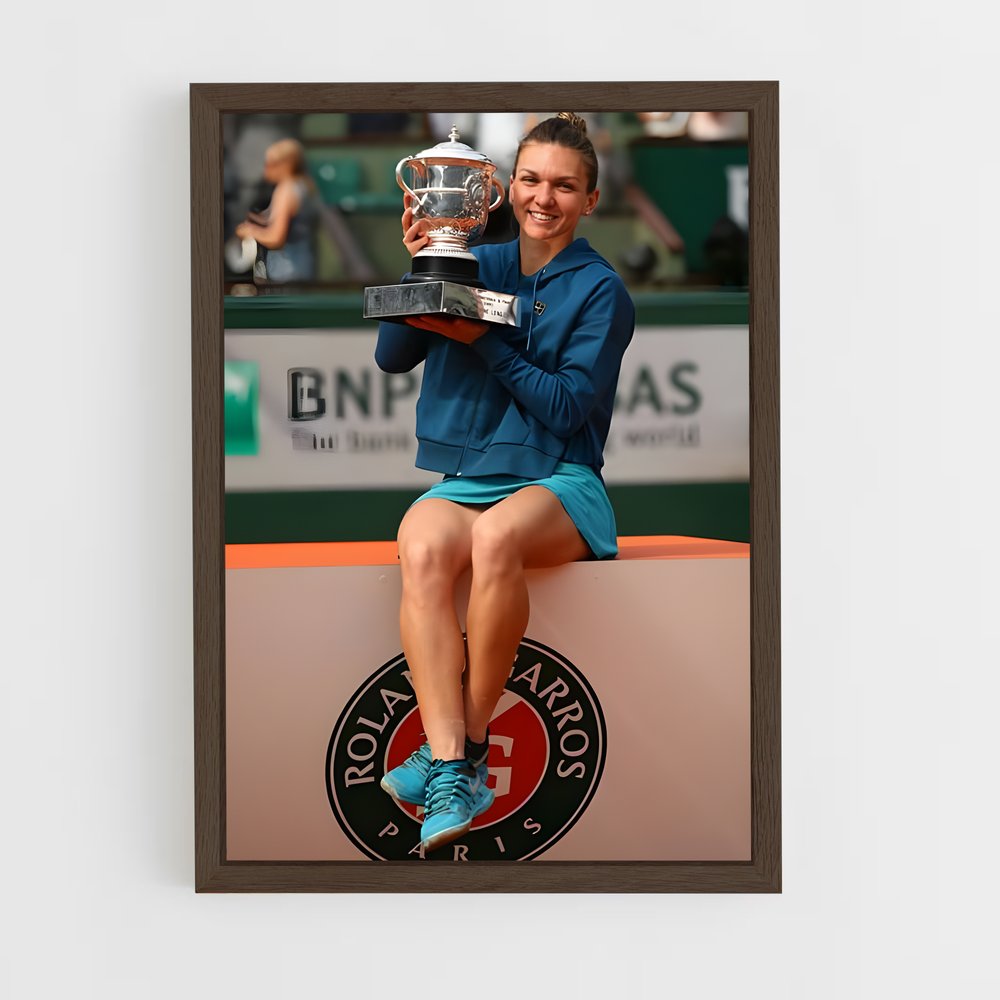 ap-simona halep-2 cadre Bois foncé