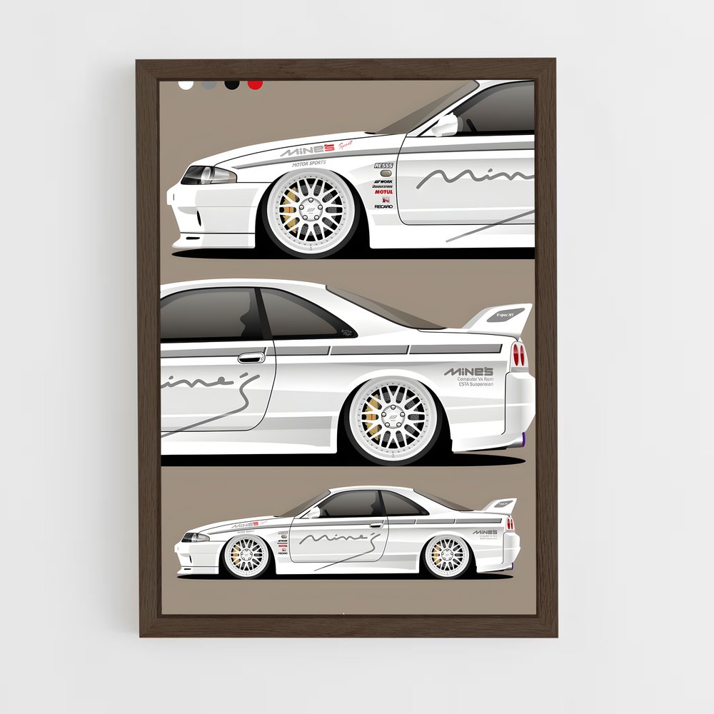 ap-skyline gt-r r33-1 cadre Bois foncé