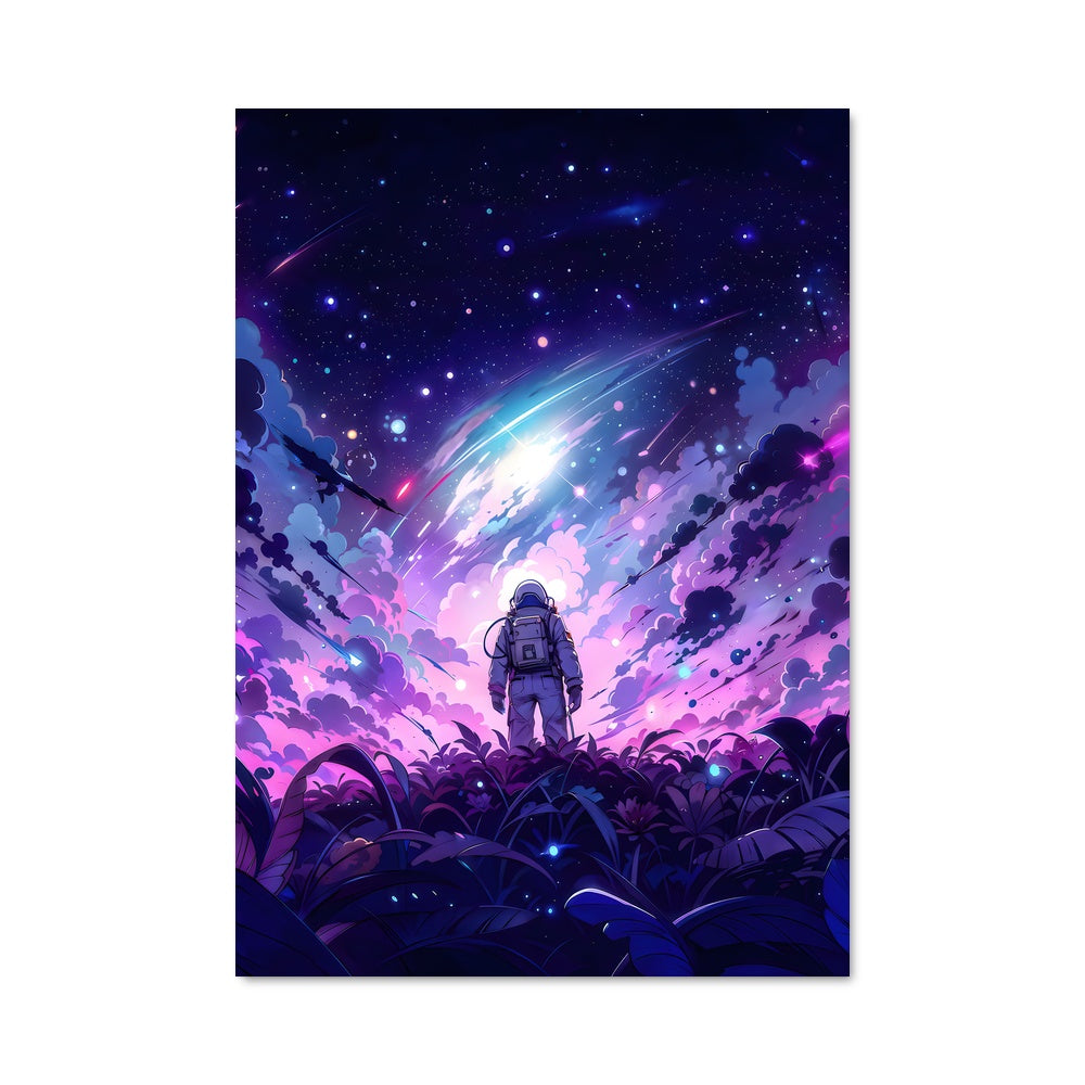 Poster Étoiles Violettes