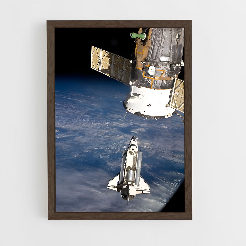 ap-space shuttle discovery-2 cadre Bois foncé