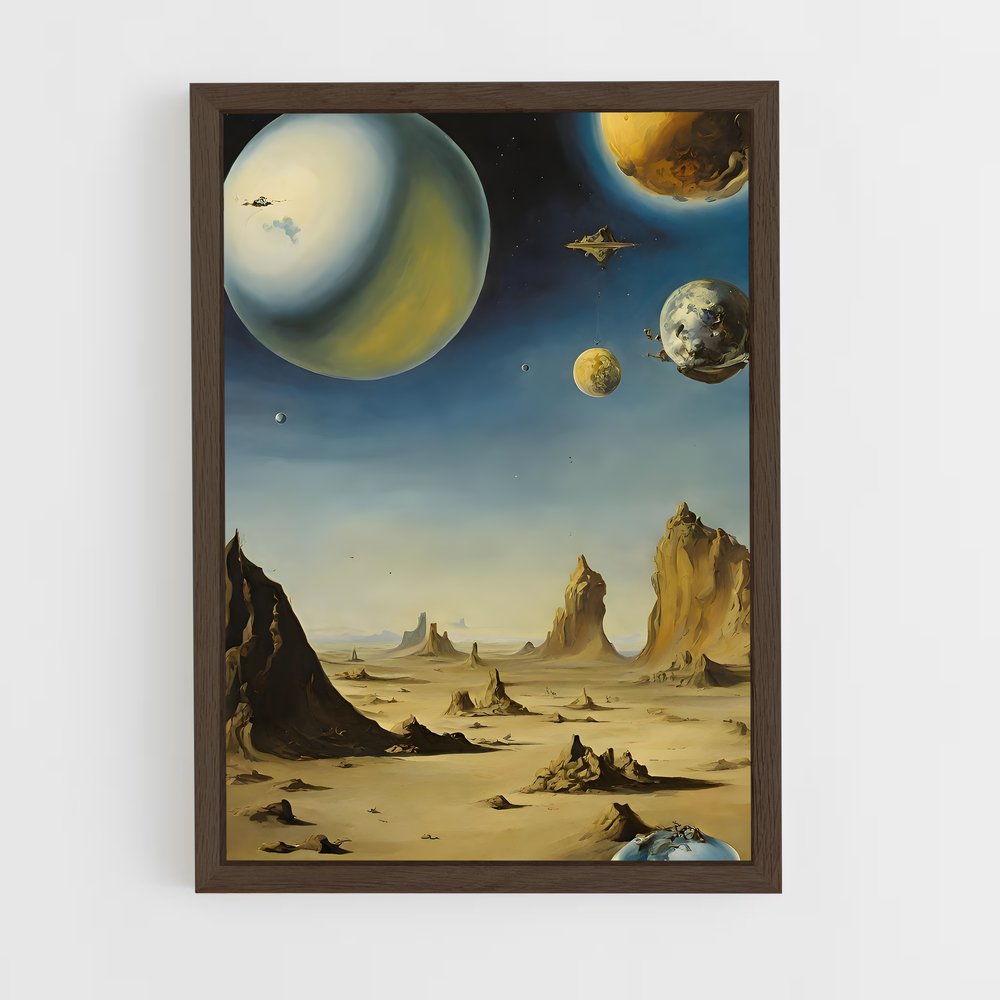 ap-space surrealism-4 cadre Bois foncé