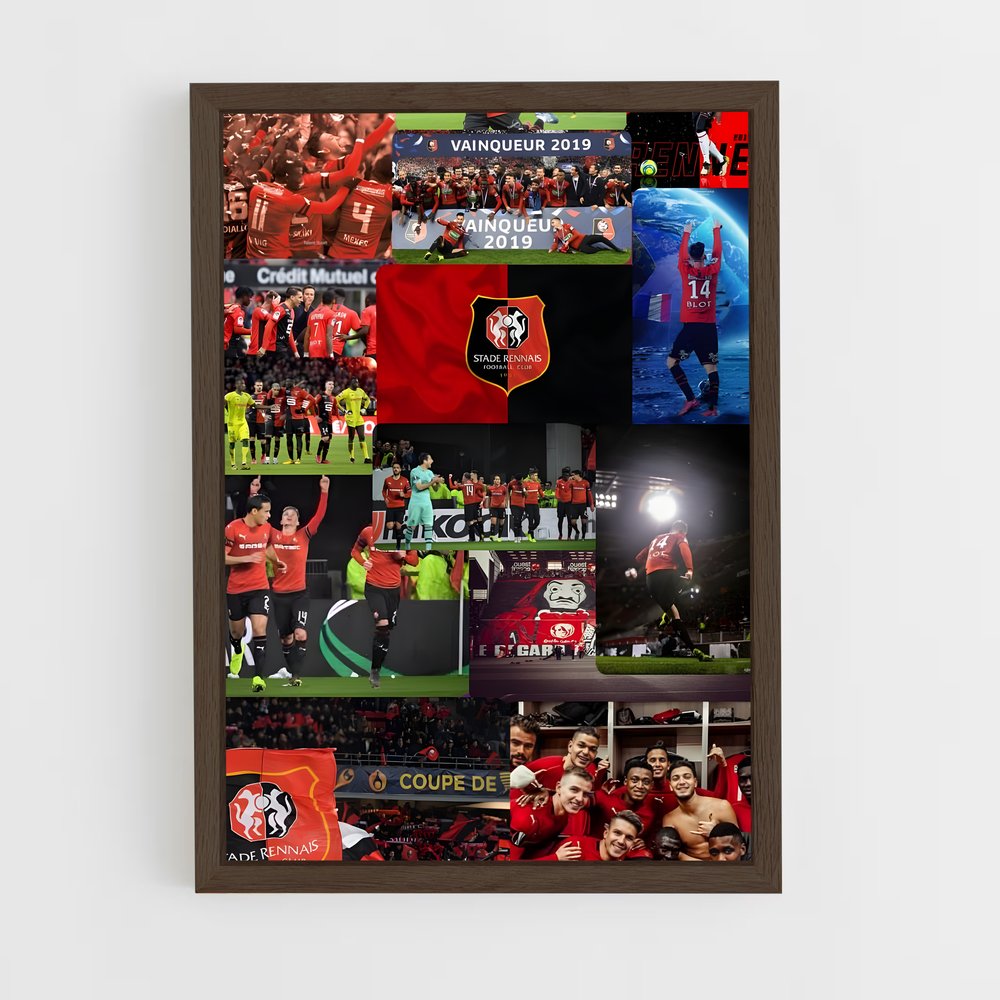 ap-stade rennais fc-13 cadre Bois foncé