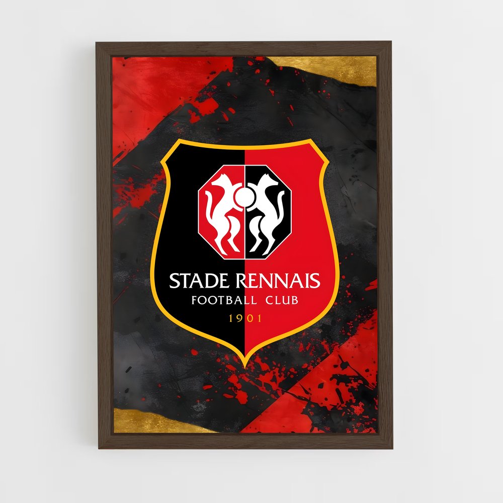 ap-stade rennais fc-4 cadre Bois foncé